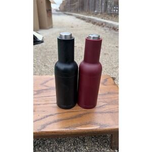 Curtis Stone Salt & Pepper Grinder Mill Set Black Red 2pc